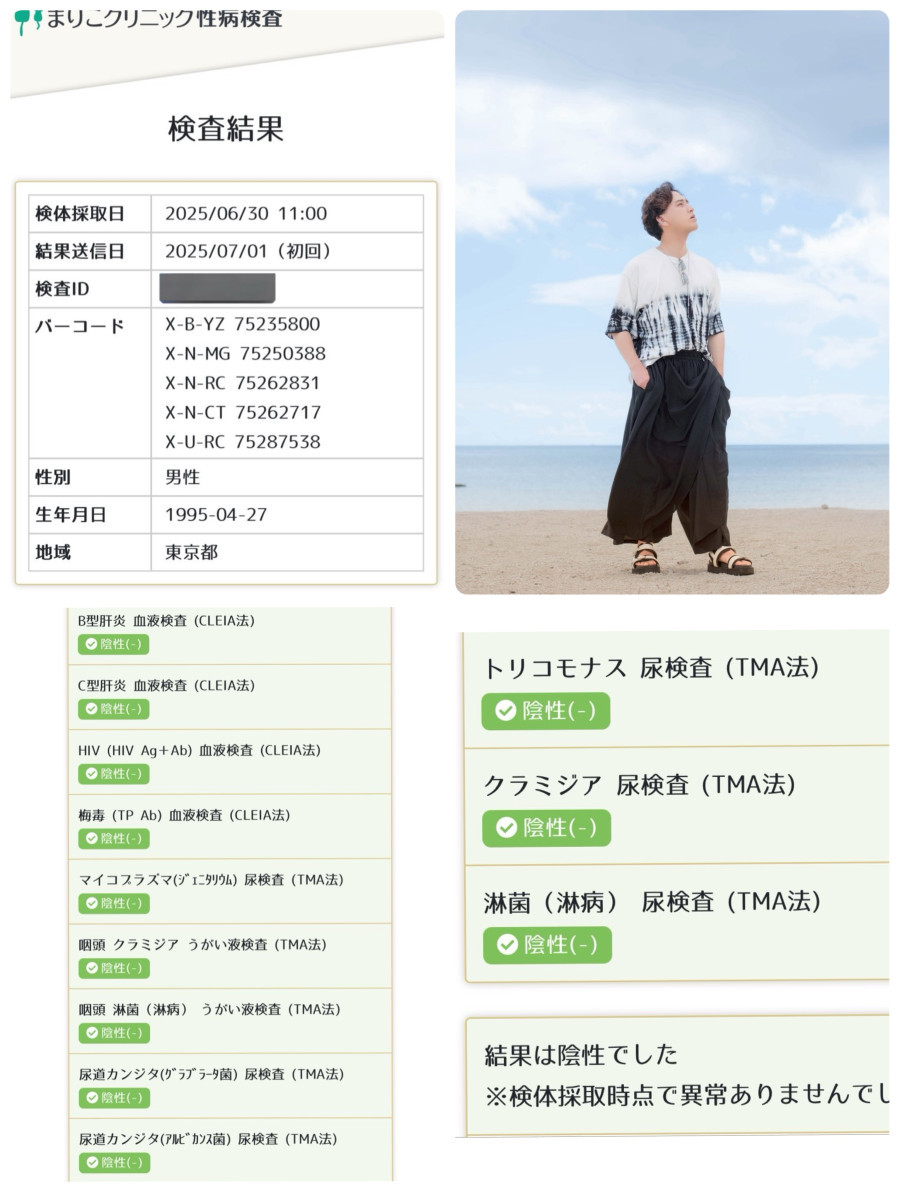 宮野　愀の性病検査証明書