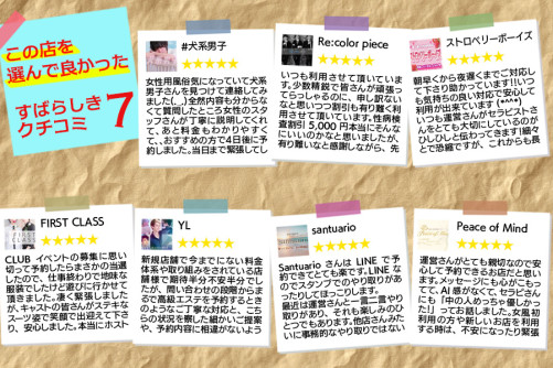 この女性用風俗店を選んで良かった!素晴らしき口コミ7選!