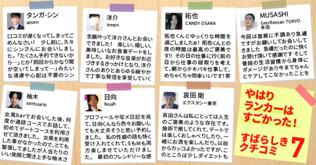 やはりランカーはすごかった!素晴らしき女風の口コミ7選【2024年11月最終週集計】