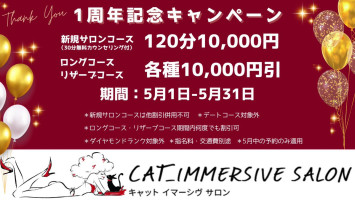1周年キャンペーン【CAT_IMMERSIVE SALON】