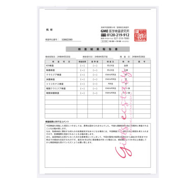 最新検査結果