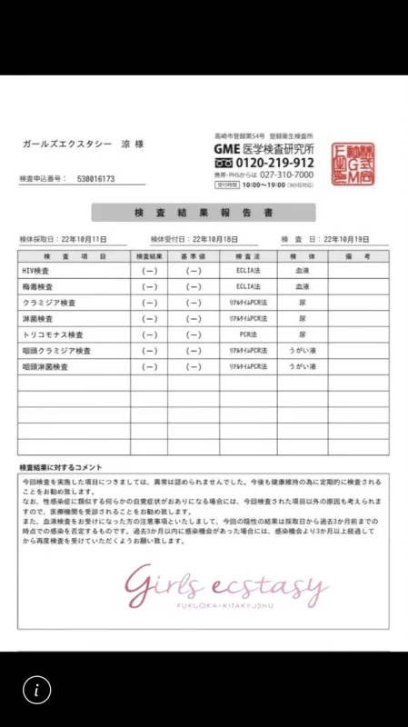 検査検査のご報告