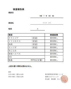 最新検査結果