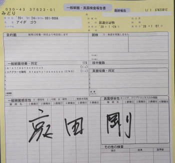 検査の結果