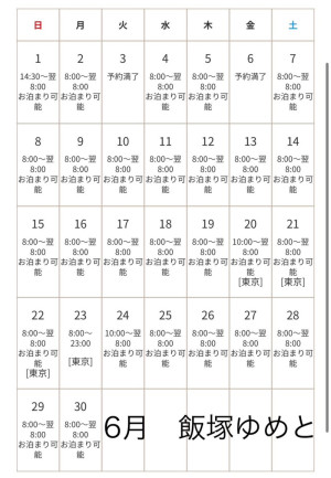 6月のスケジュールと出張のお知らせ