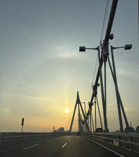 朝日きれー