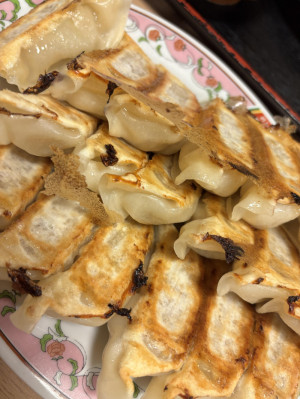 お休みだから餃子三昧じろー