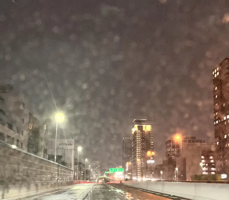 急な雨送迎中