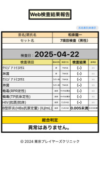 4月の健康ちん断のお知らせ