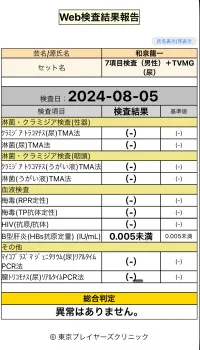 8月の健康ちん断のお知らせ