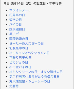 今日は何の日？？