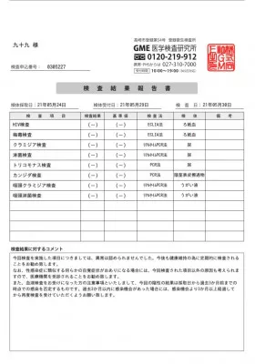 検索結果のご報告