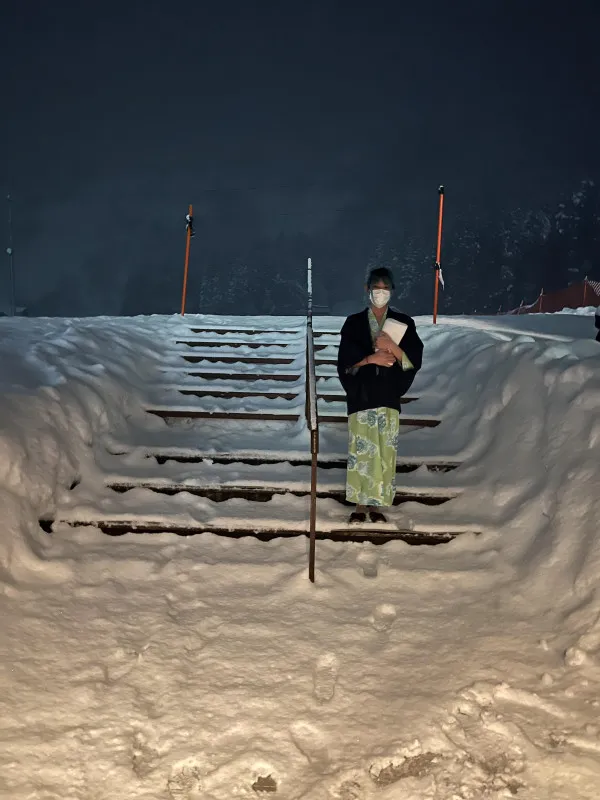 雪×浴衣＝温泉