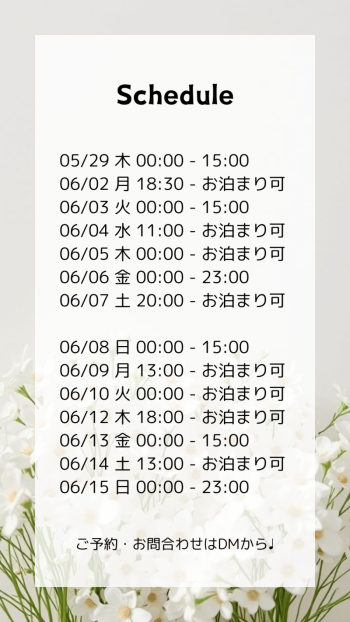 スケジュール