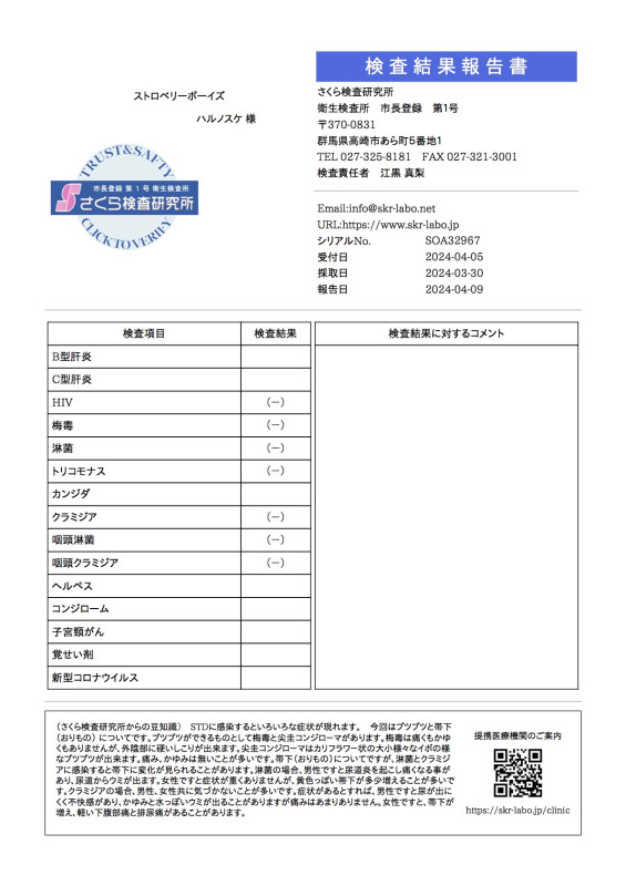 安心安全健康第一だったぜ！