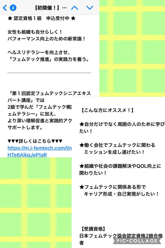 初開催認定フェムテックシニアエキスパート講座  タンガシンです