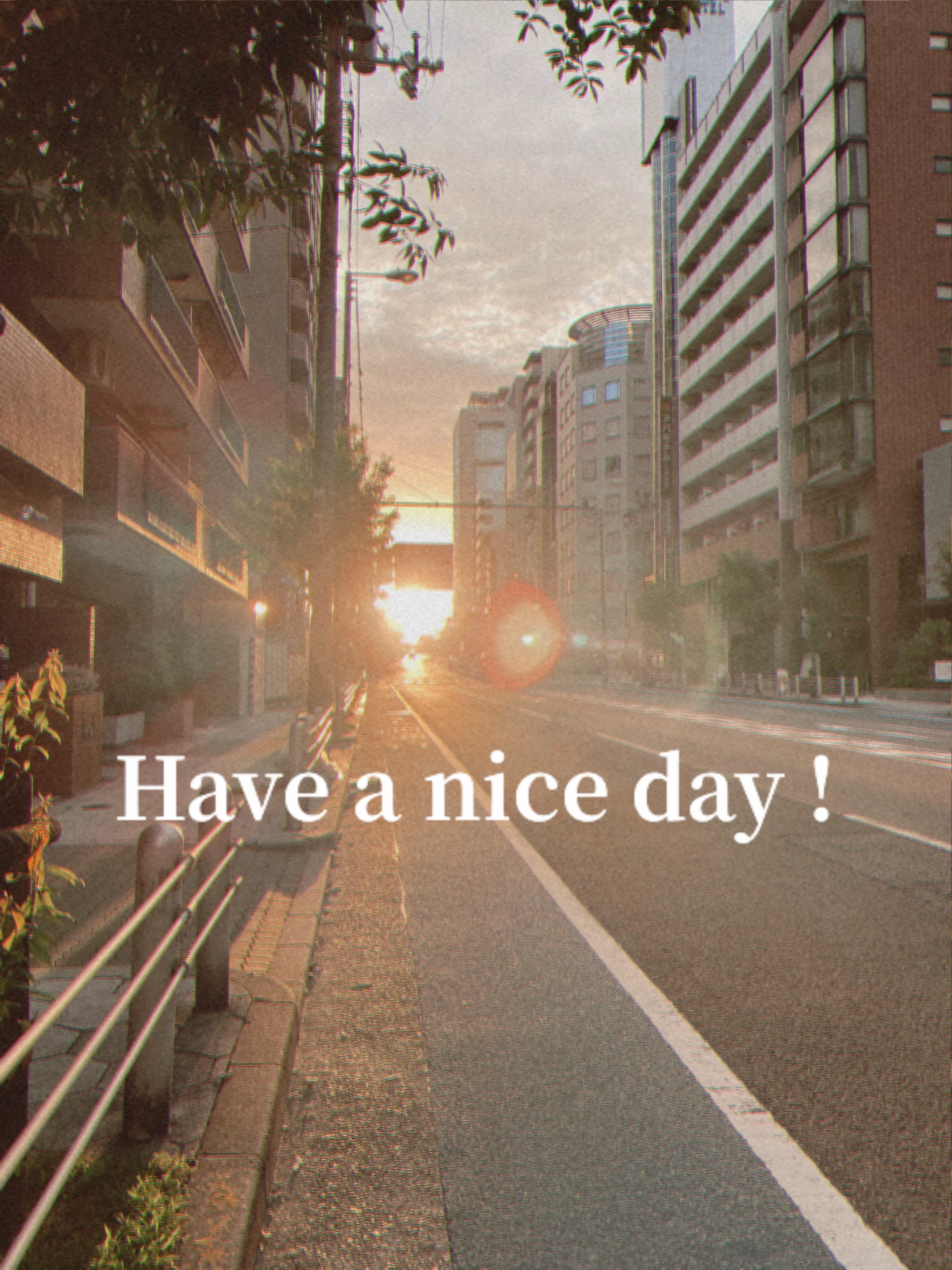 Have a nice day！