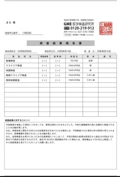 今回の検査結果