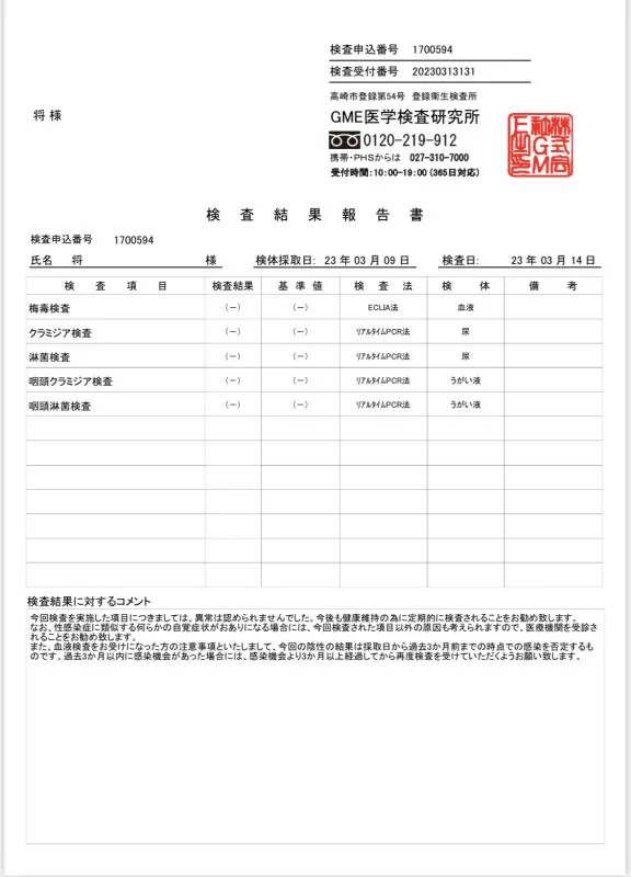 今回も検査クリアです