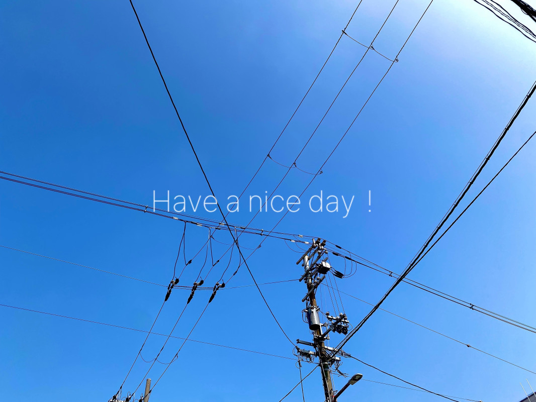 良い日。