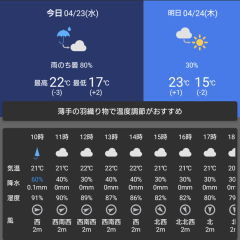 肌寒い雨の朝