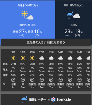 ６月最初の月曜日
