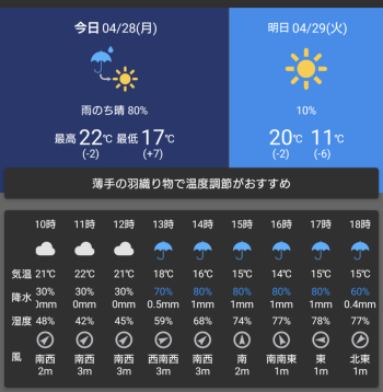 暖かな朝