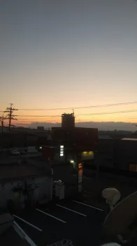 夕映えの中で