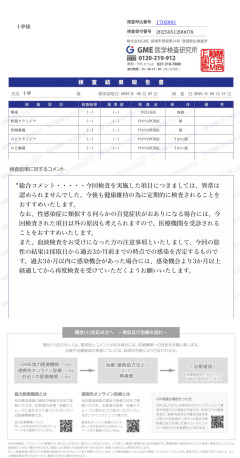 性病検査結果