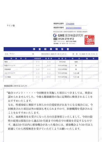 陰性結果