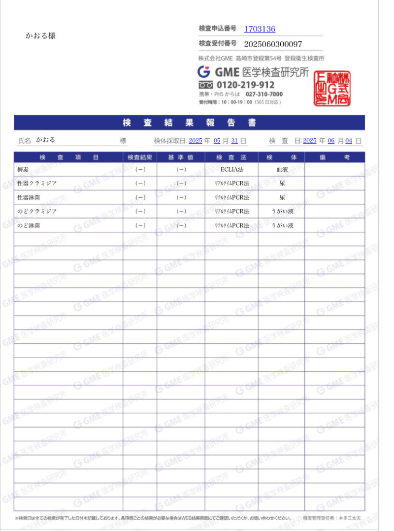 【性病検査】