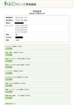 12月度の性病検査の結果異常ありませんでした☺︎