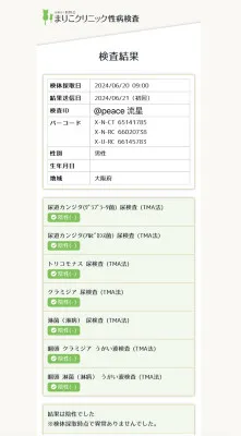 性病検査の結果