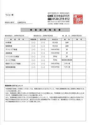 性病検査と自己回復力