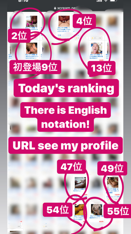 本日のランキング！