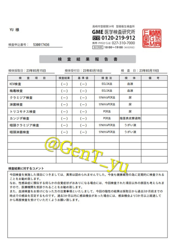 3月検査結果