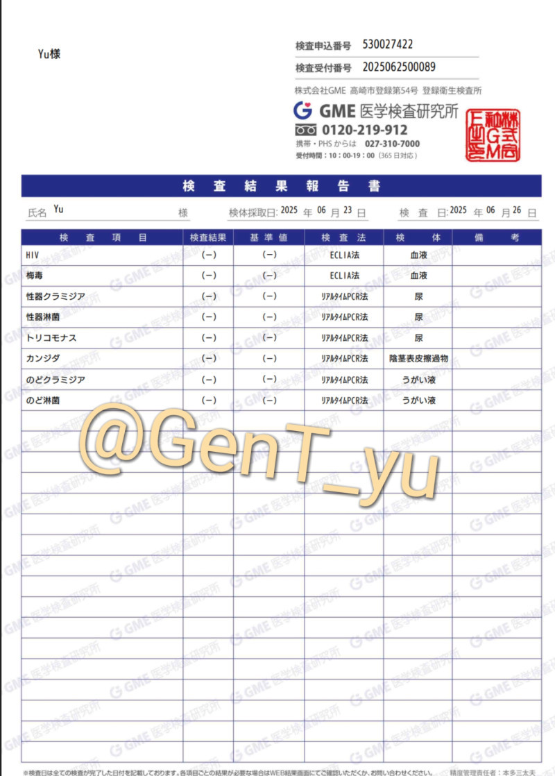 6月検査結果