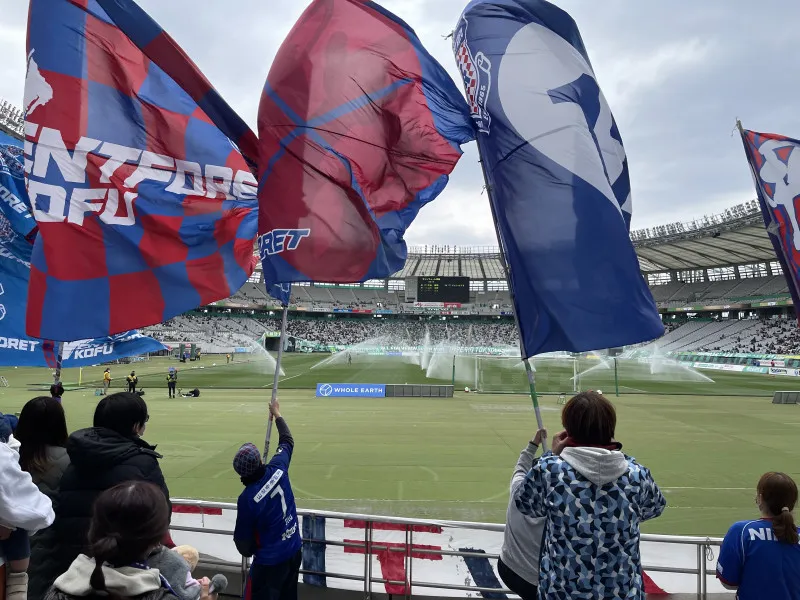 サッカー観戦♪