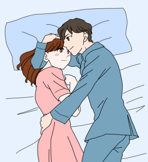 《腕まくらをしながら…》