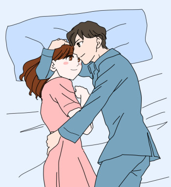 《腕まくらをしながら…》
