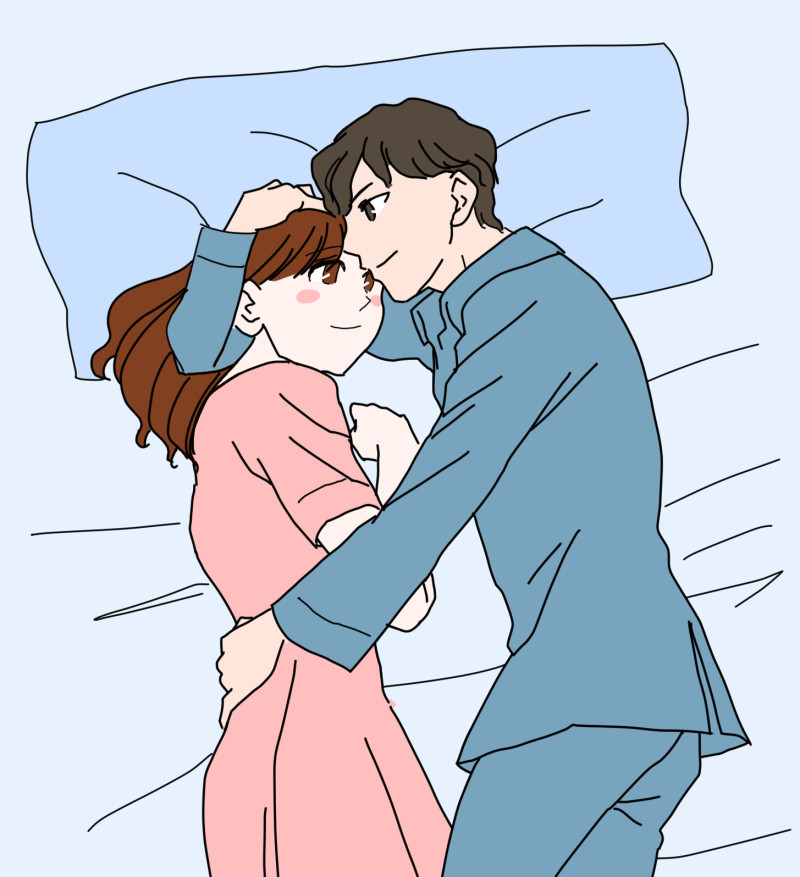 《腕まくらをしながら…》