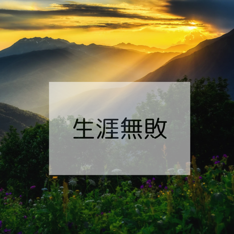 生涯無敗の男の言葉