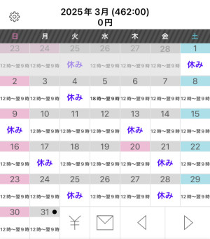3月の予定