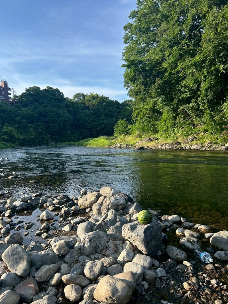 今年初、川に行ってきました
