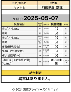 検査結果