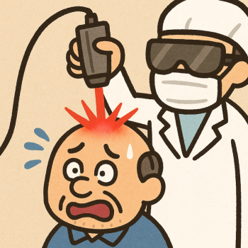 薄い毛に光を当てると濃くなる、なら•••