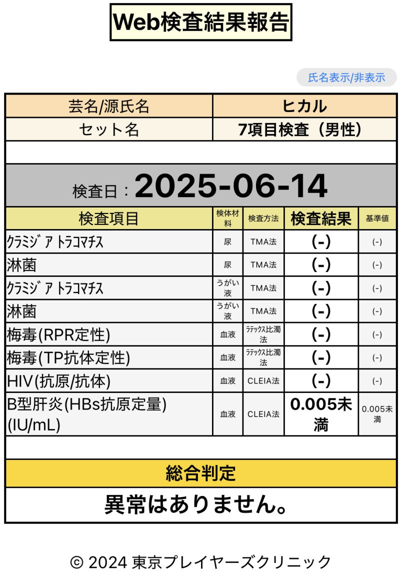 検査通過報告