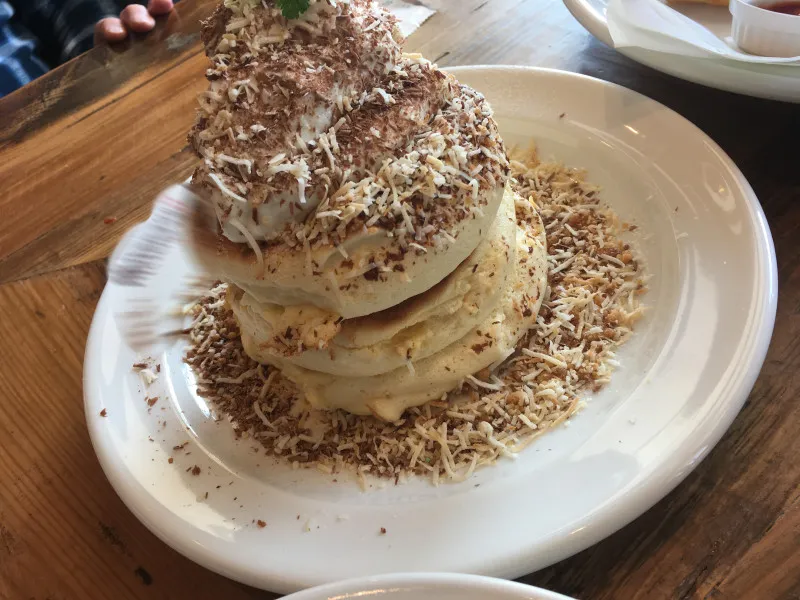 美味うまパンケーキ食べに☕️