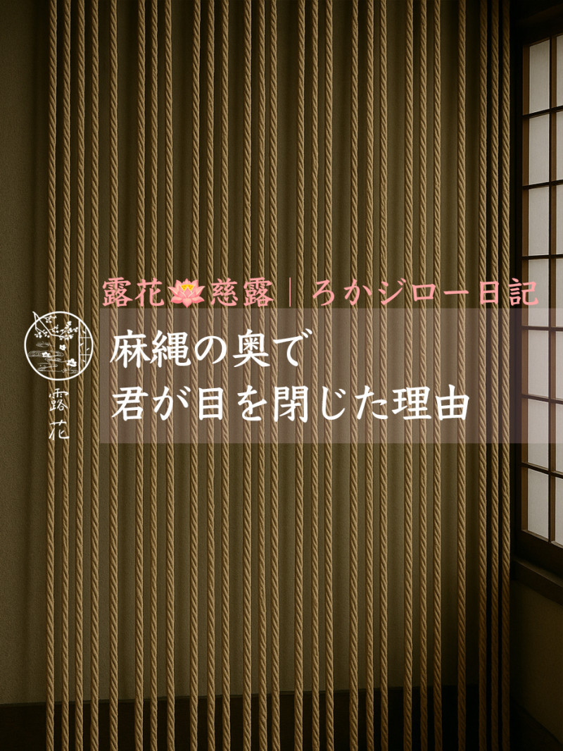◆Day30-4◆麻縄の奥で、君が目を閉じた理由