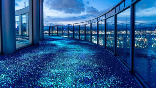 夜景に癒されて